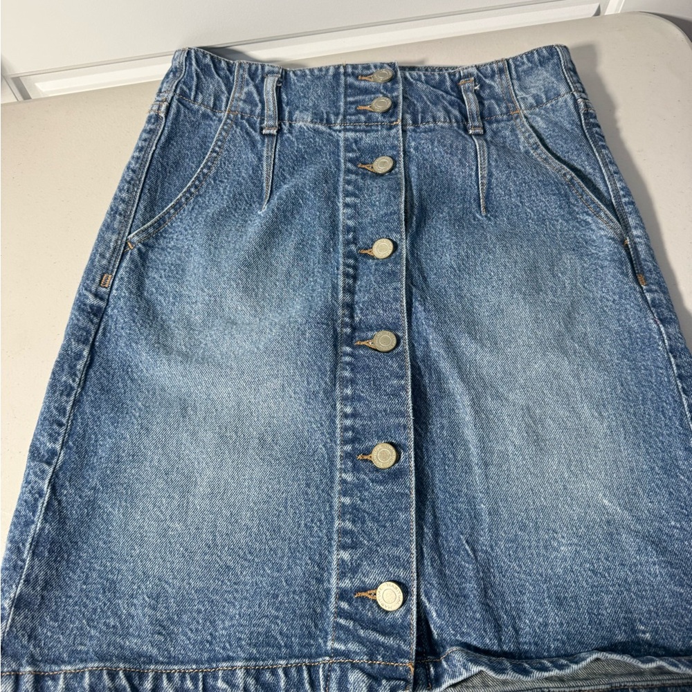 Habitual Button Down Mini Skirt - image 3